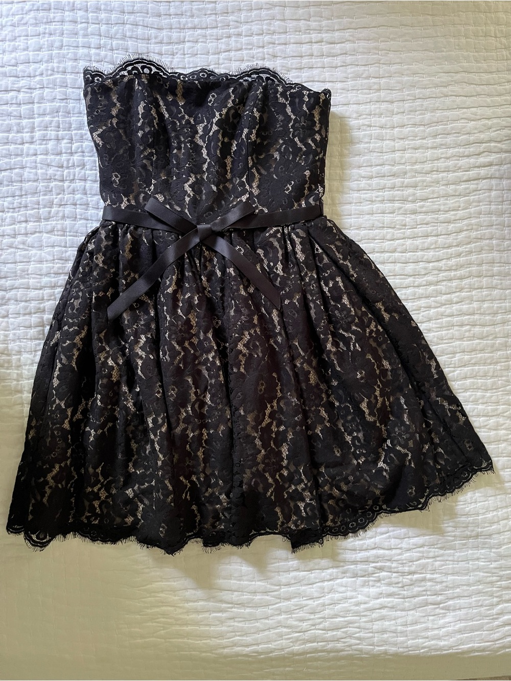 Neiman Marcus Target Robert Rodriguez Black Lace Strapless Cocktail Dress 2